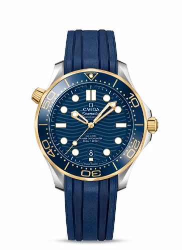 Omega Seamaster Diver 300M Master Co-Axial 42 Stainless Steel / Yellow Gold / Blue / Rubber 210.22.42.20.03.001 (21022422003001)